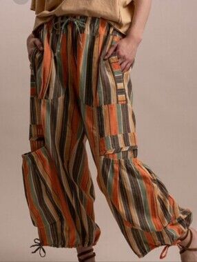 NWT Blue Velvet Boutique Striped Wide-Leg Women's Pants